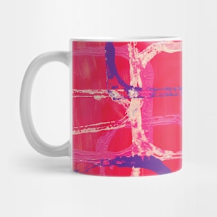 Bright pink retro pattern Mug